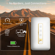 FIRSTNUM M5 Mobile Hotspot for Travel, No Contract, 1GB Free US Data Monthly
