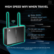 FIRSTNUM C600C WiFi Router with SIM Card Slot, 4G LTE CAT7 300 Mbps WiFi