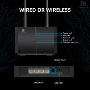 FIRSTNUM C600C WiFi Router with SIM Card Slot, 4G LTE CAT7 300 Mbps WiFi